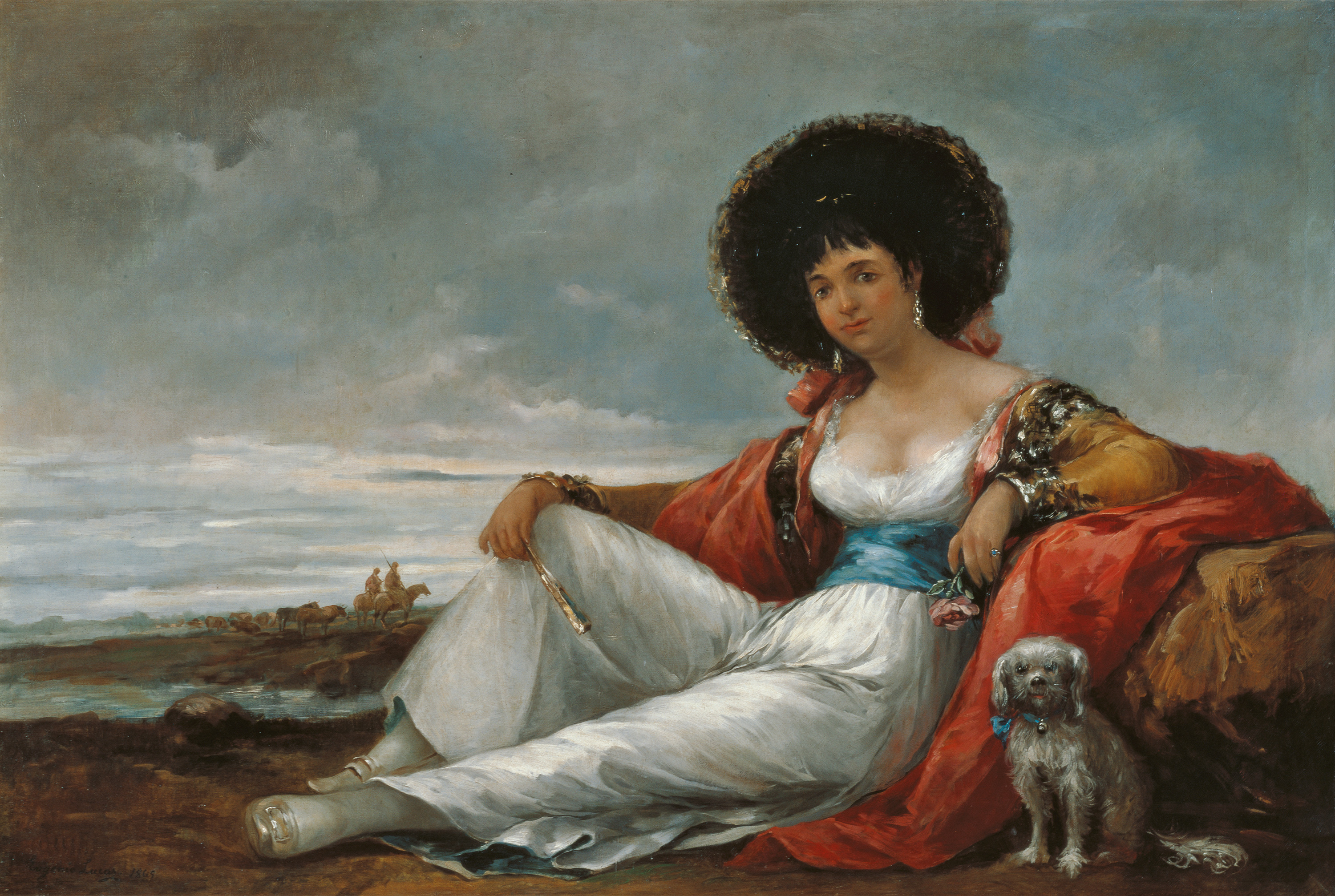 La maja del perrito Eugenio Lucas De Museos por Málaga