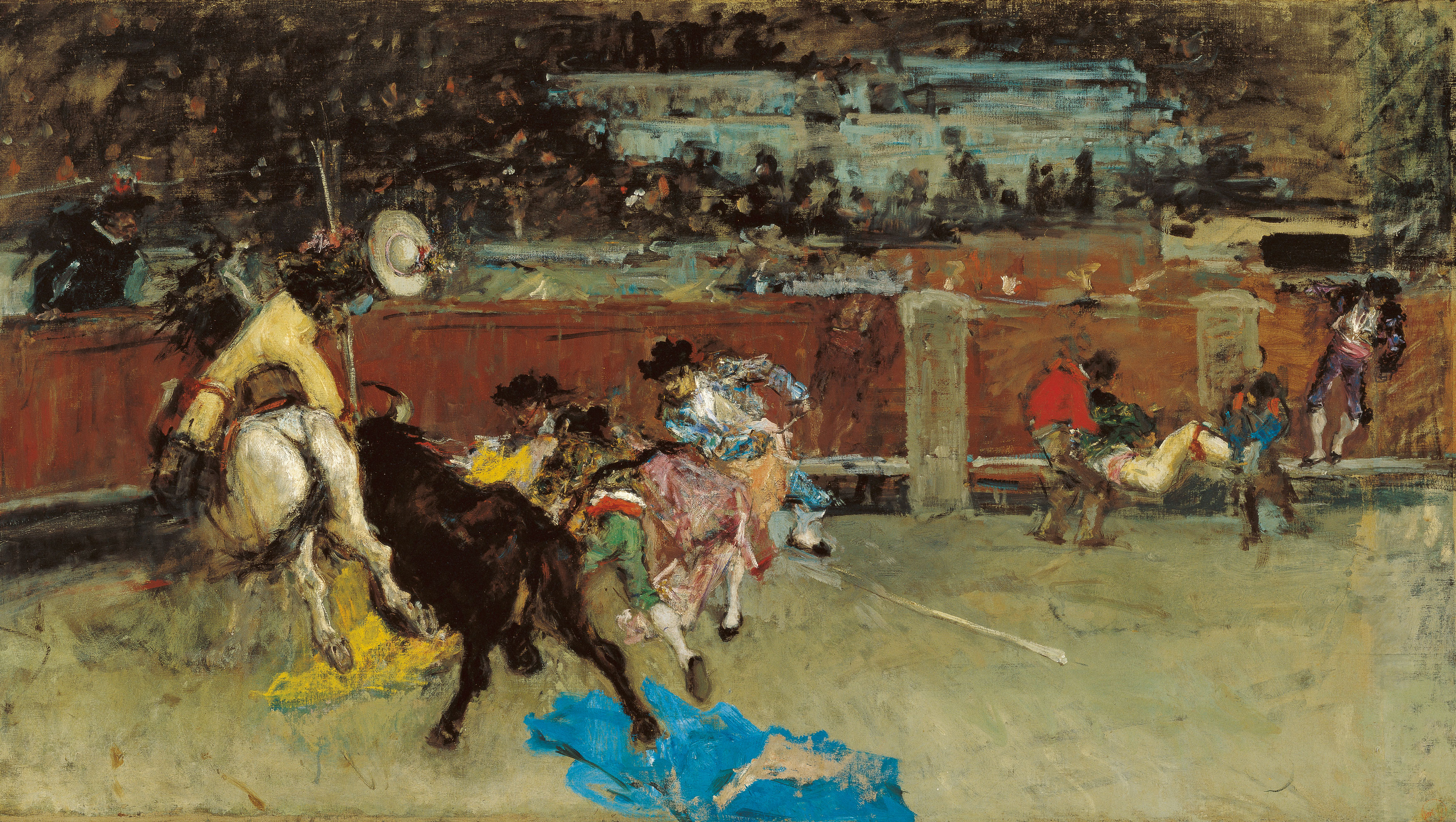 Bullfight. Wounded Picador